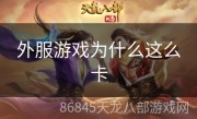 外服游戏为什么这么卡